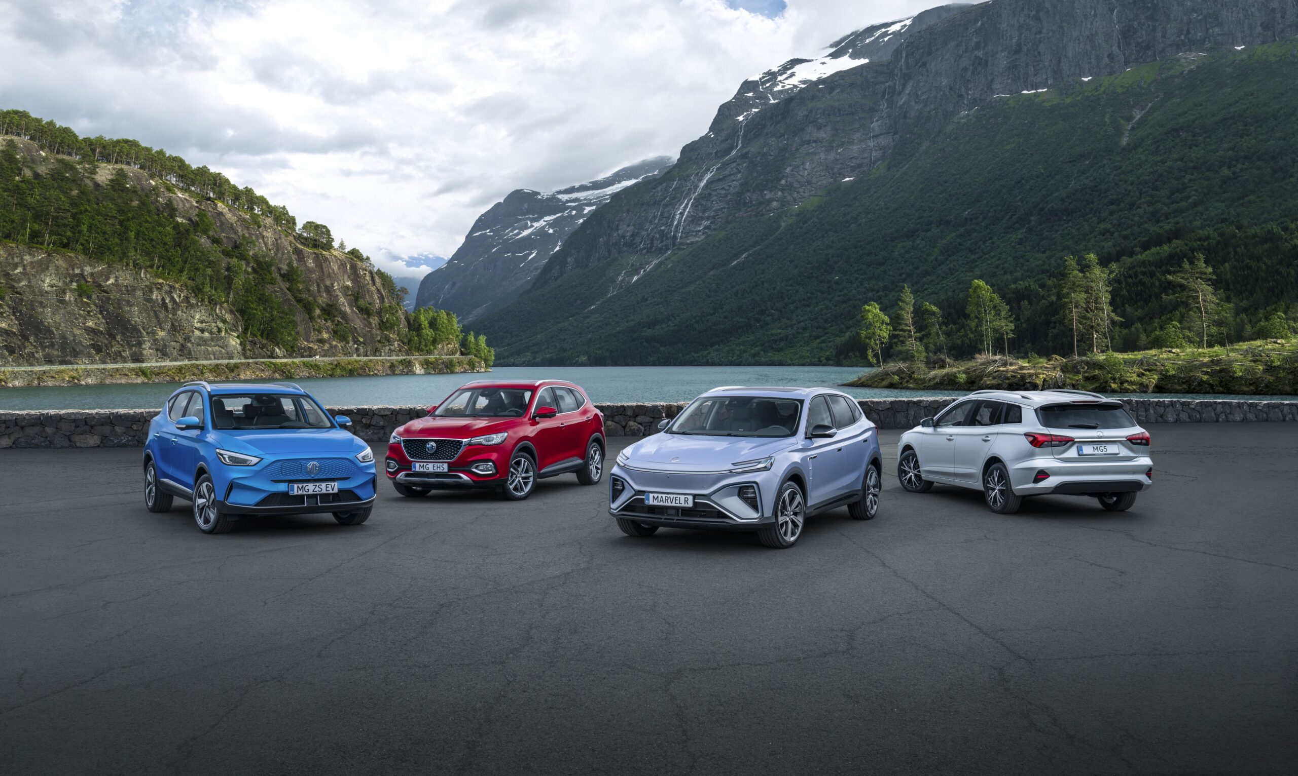 MG Range Photography with ZS EV MCE, MG5, MARVEL R, EHS PHEV