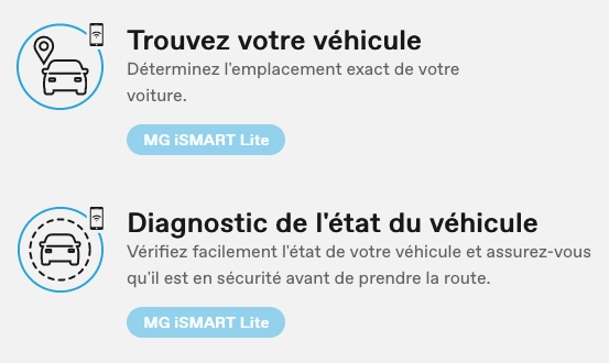 MG3 MG iSMART Lite avant départ